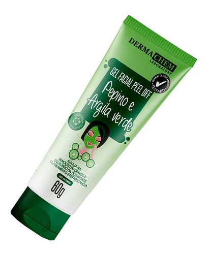 Imagem 2 de 3 de Gel Facial Argila Verde E Pepino Dermachem 60g
