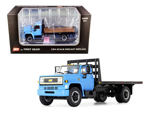 Gear Escala Diecast Coleccionable Azul Chevy Camion Plano Un