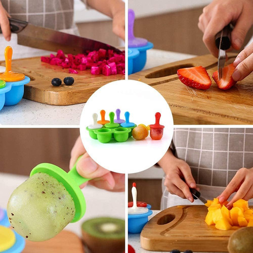 2 Juegos De Moldes De Silicona For Paletas De Helado.