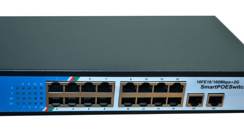 Imagen 2 de 2 de Switch Poe 16 Puertos+2g Model Hc-g16f02gn 260w Rackeable
