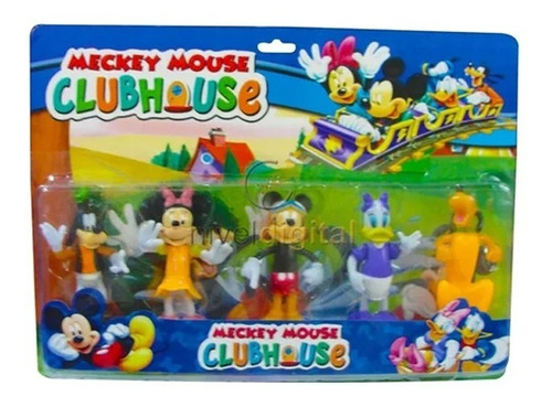 Set De 5 Figuras Disney Mickey Donald Minnie Tipo Club House