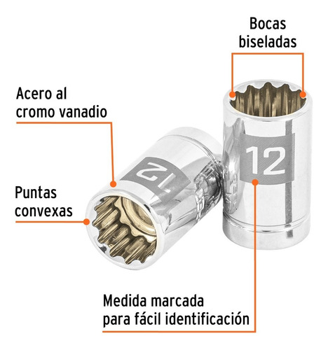 Dado De 12 Puntas Cuadro 3/8p De 12mm