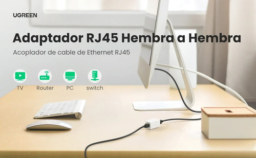 4 Modulos Acopladores Ugreen Ethernet Rj45-rj45 Blanco 20311