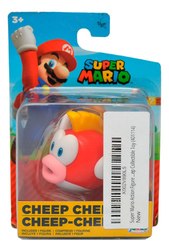 Figura Pez Rojo Cheep Cheep Super Mario World Jakks 2.5puLG