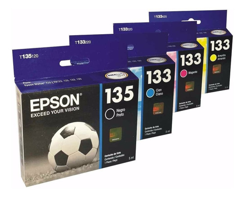 Pack Cartuchos Epson T25 Tx125 Tx135 Originales Backup.uy