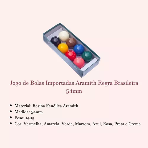 Jogo de bola Aramith (Sinuca, Regra brasileira)