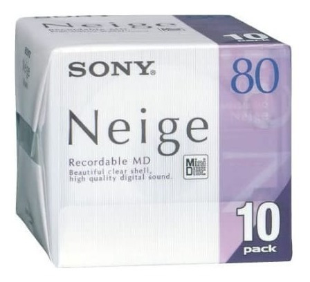 Sony Md80 Minidisc Neige 80 Minuto, 10 Unidades)