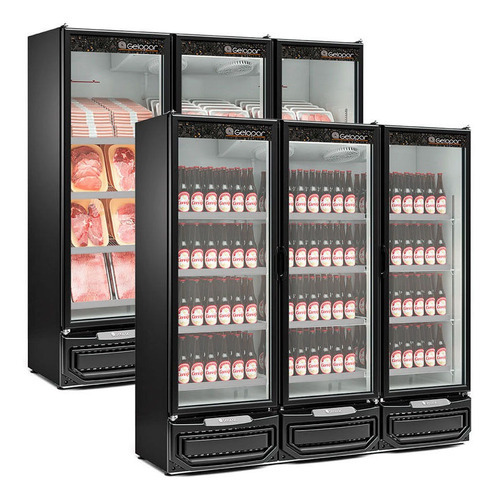 Refrigerador Vertical Conveniência 1468l Gelopar- Gcbc-1450 Cor Preto 220V