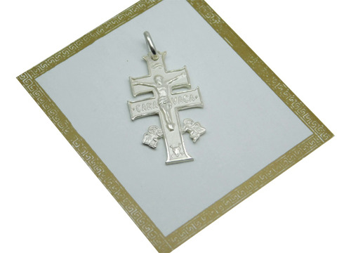 Cruz Caravaca Mediana Plata 925 Relieve