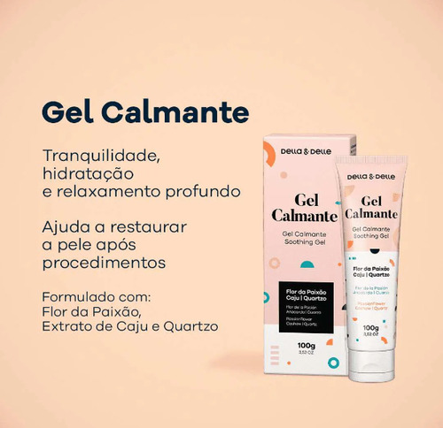 Gel Calmante Facial Della Delle Restaura A Pele Deixa Suave Momento De Aplicação Dia/noite Tipo De Pele Todo Tipo De Pele