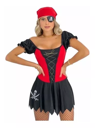 Fantasia Pirata Feminino Tam 10, Roupa Infantil para Menina Spook Usado  81799095