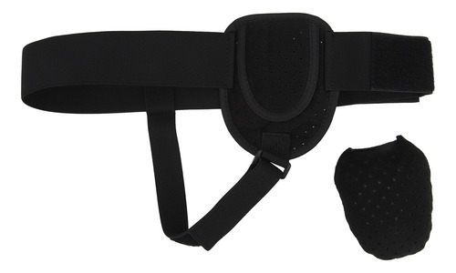 Cinturón De Hernia Ajustable Negro Negro Con Descompresión D