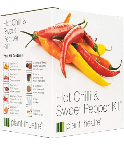 Teatro Planta Del Chile Picante Y Pimienta Dulce Kit Caja De