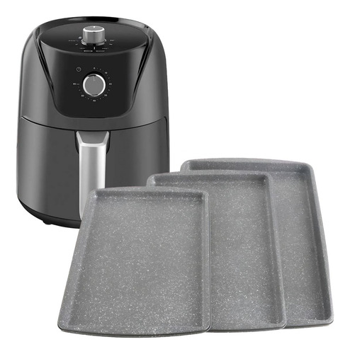 Combo Oster Freidora De Aire 4l+set X3 Bandejas Para Hornear