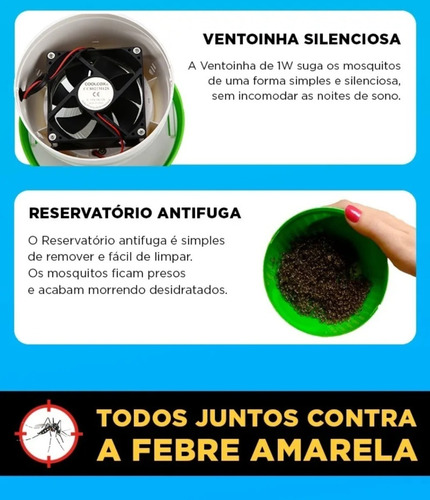 Sapinho Luminaria Armadilha Mata Mosquito E Pernilongos Sem Choque E Sem Cheiro