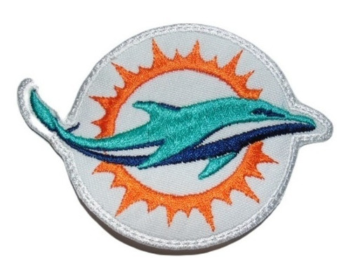 Parche (escudo) Bordado Termoadherible, Miami Dolphins