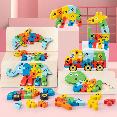 Parent-child Puzzle Pig - Educational 3d Wooden Puzzle