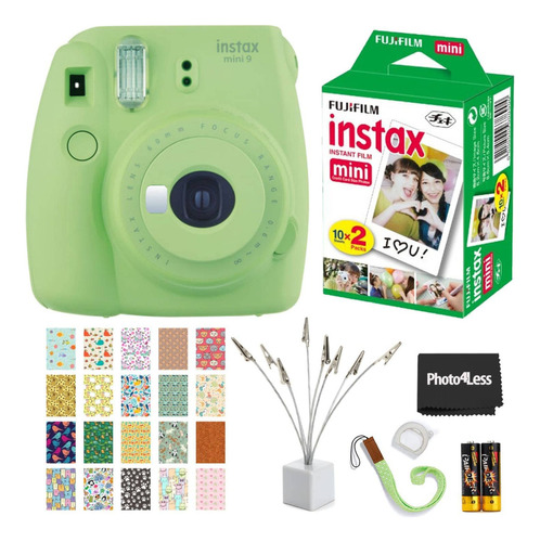 Fujifilm Instax Mini 9 Cámara Instantánea - Verde Lima + .