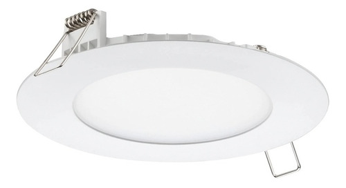 Imagen 1 de 10 de Panel Led Embutir 12w Circular Marco Blanco Ø17cm