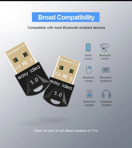 Imagem 5 de 6 de Adaptador Usb Bluetooth 5.0 Real Para Pc Notebook