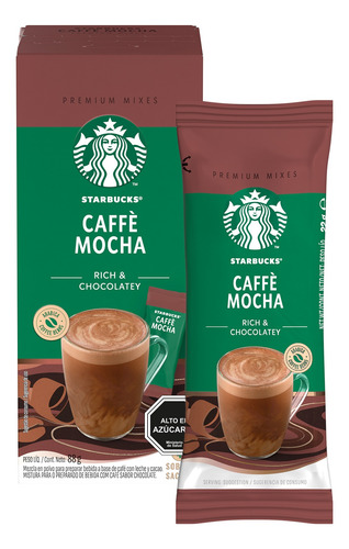 Café Instantáneo Starbucks Mocha 4 Sobres