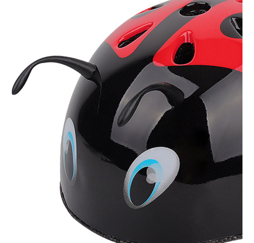 Casco De Bicicleta Para Niños 3d Ladybug, Casco De