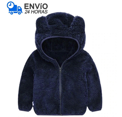 Jaqueta Infantil Menino Urso Inverno Fleece Plush Inverno