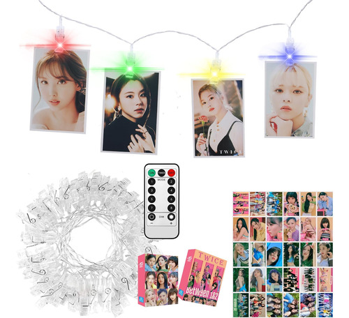 Etel Like Twice Merch - Luz Led Con Clip De 4 Colores Con Ta