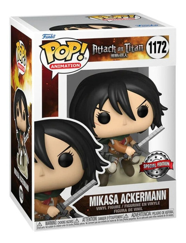 Funko Pop! Attack On Titan - Mikasa Ackerman Exclusivo #1172