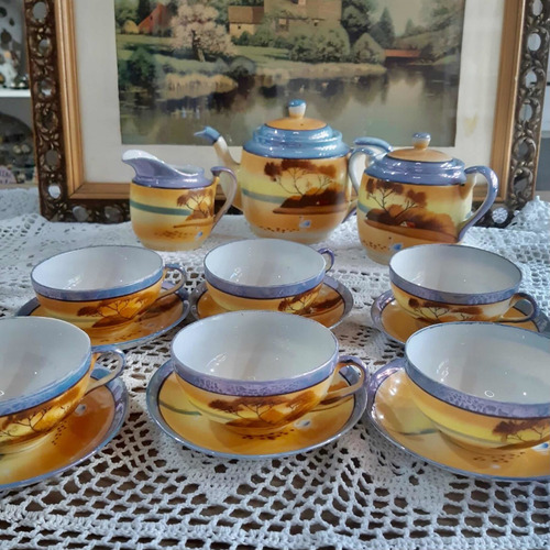 Imagen 2 de 11 de Juego De Té De Porcelana De Japón Cáscara De Huevo