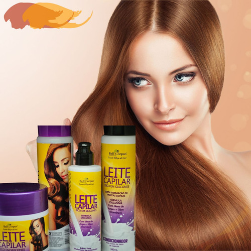 Kit Capilar Bababell Leite Siliconizado Com 04 Itens