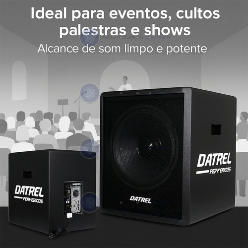 Datrel Caixa Subwoofer 15 Polegadas 400w Rms Ativa
