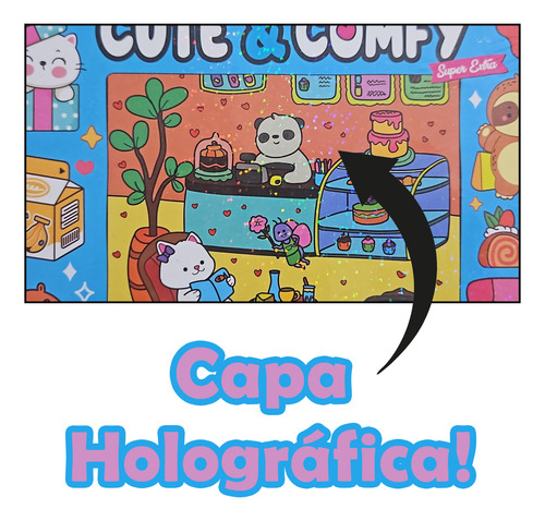 Livro De Colorir Cute & Comfy Super Extra Capa Dura Edição 4