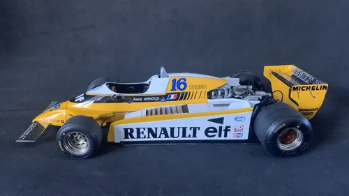 AURAGE Rich Formula 2本セット Renault Re20 Turbo 1980 René Arnoux #16 Exoto F1 1/18 C/cx