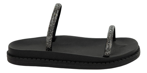 Birken Feminina Flatform 2 Tiras Em Strass Confortável