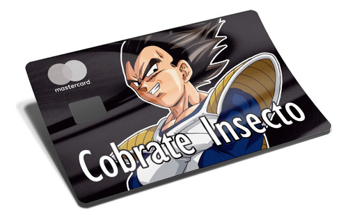 Sticker Tarjeta Bancaria Licencia Acabado Holográfico Vegeta