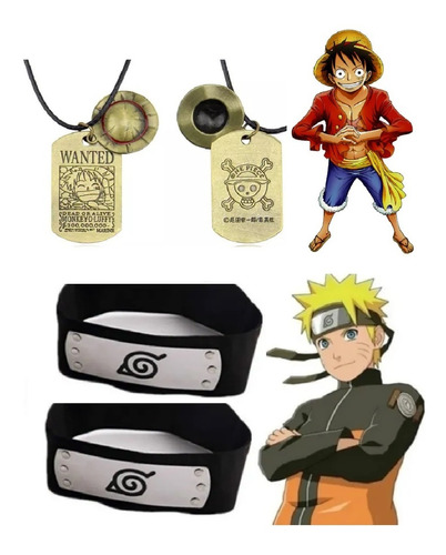 Imagen 1 de 3 de 2 Bandanas Naruto Shippuden + Collar