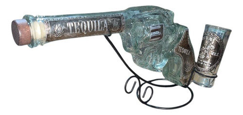 Pistola Licorera 400ml Con 2 Tequileros 60ml Con Alambre Agua