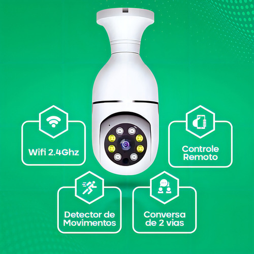 Cámara De Seguridad Ip Con Bombilla Wifi Fergusom Y