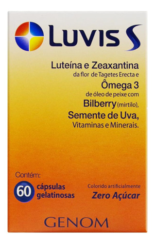 Luvis S (luteína, Ômega 3, Semente De Uva) 60 Cápsulas