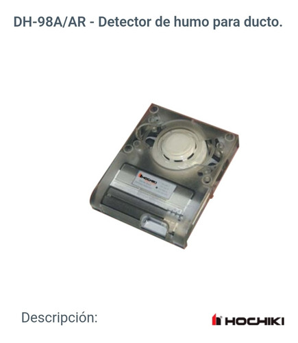 Detector De Humo Analogo Para Ductos Marca Hochiki