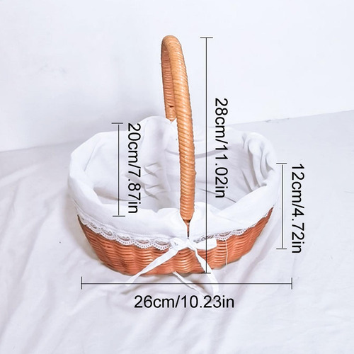 Cesta De Picnic De Mimbre Cesta De Ratán Con Asa Cesta De Fl
