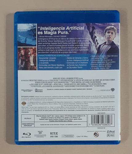 I. A. Inteligencia Artificial ( 2001 ) - Blu-ray Original