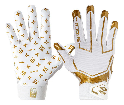 Doctor Shock Guantes Futbol Americano White/gold Color Lux