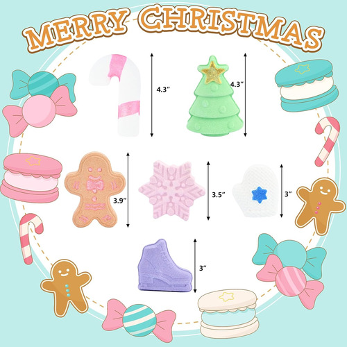 Bombas De Baño Navideñas Juego De 6 Bombas De Baño Hechas A