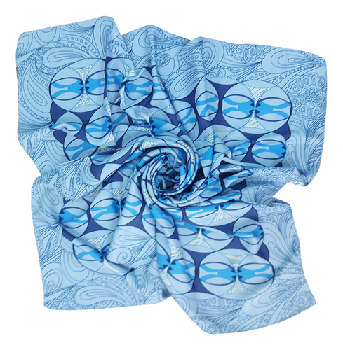 Pañuelo 90x90cm / Diseño Formas Azul