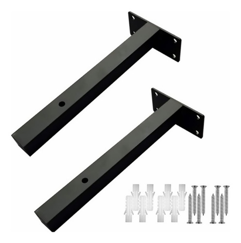 Soporte De Pared Negro Para Estantes De Pared, 2 Unidades