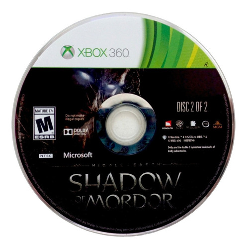 Middle Earth Shadow Of Mordor Xbox 360 (Reacondicionado)