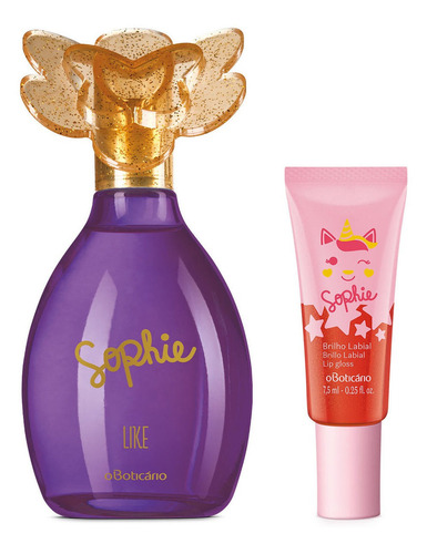 Kit Petit Sophie O Boticário: Colônia Infantil 100ml + Brilho Labial Morango 7,5ml