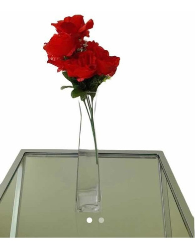 Imagen 2 de 4 de Florero De Vidrio Romboidal 30 Cms